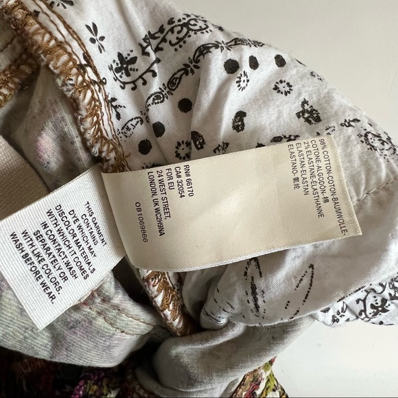 We the Free X Free People Sun Chaser Printed Cord Pants Size 26 - Picture 9 of 9